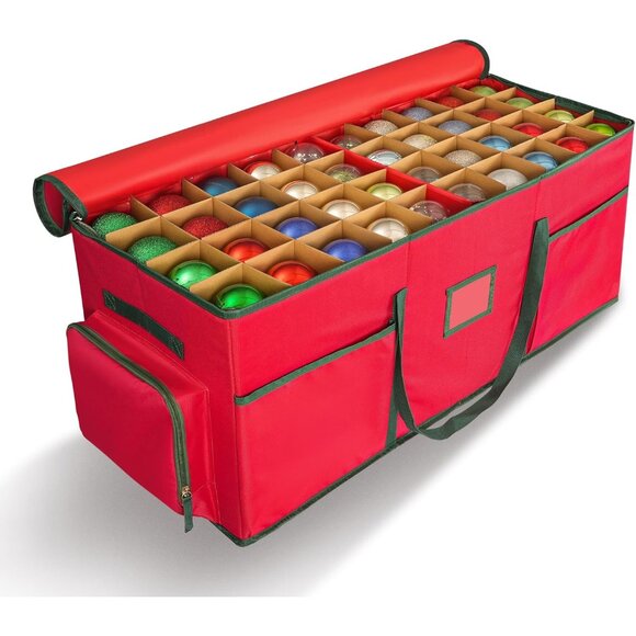 Other - Christmas Ornament Storage Box -Up to 160 Holiday Ornaments with Adjustable Divi